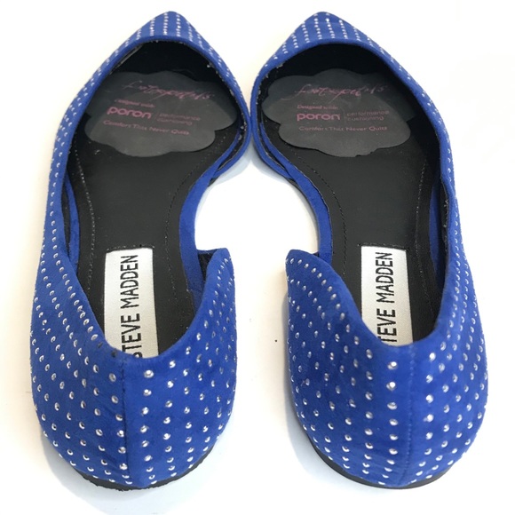 {STEVE MADDEN} Elusions Blue Bling D'orsay Flats - Picture 14 of 15